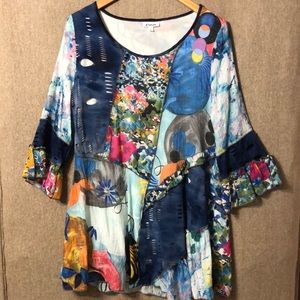 Paris Hues Floral Printed Top